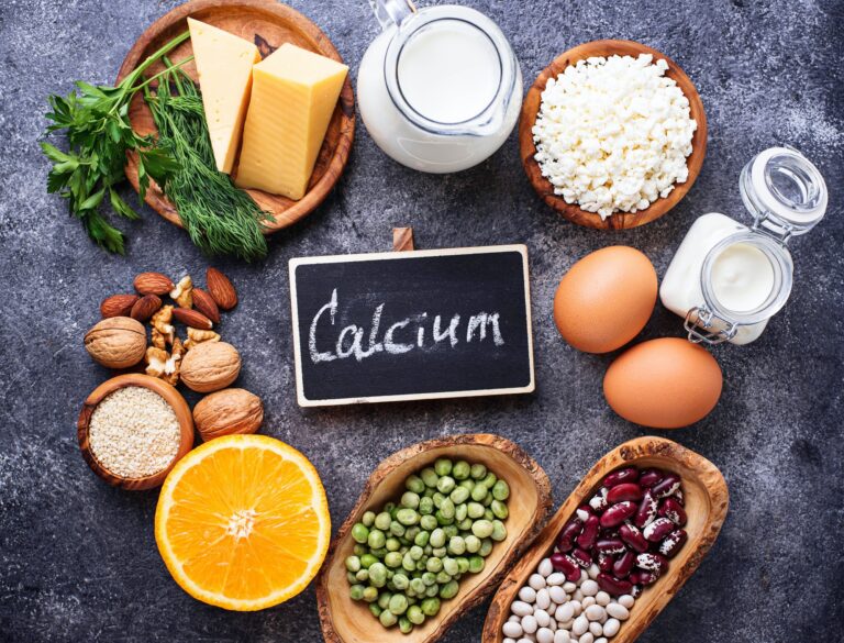 Set of food that is rich in calcium.