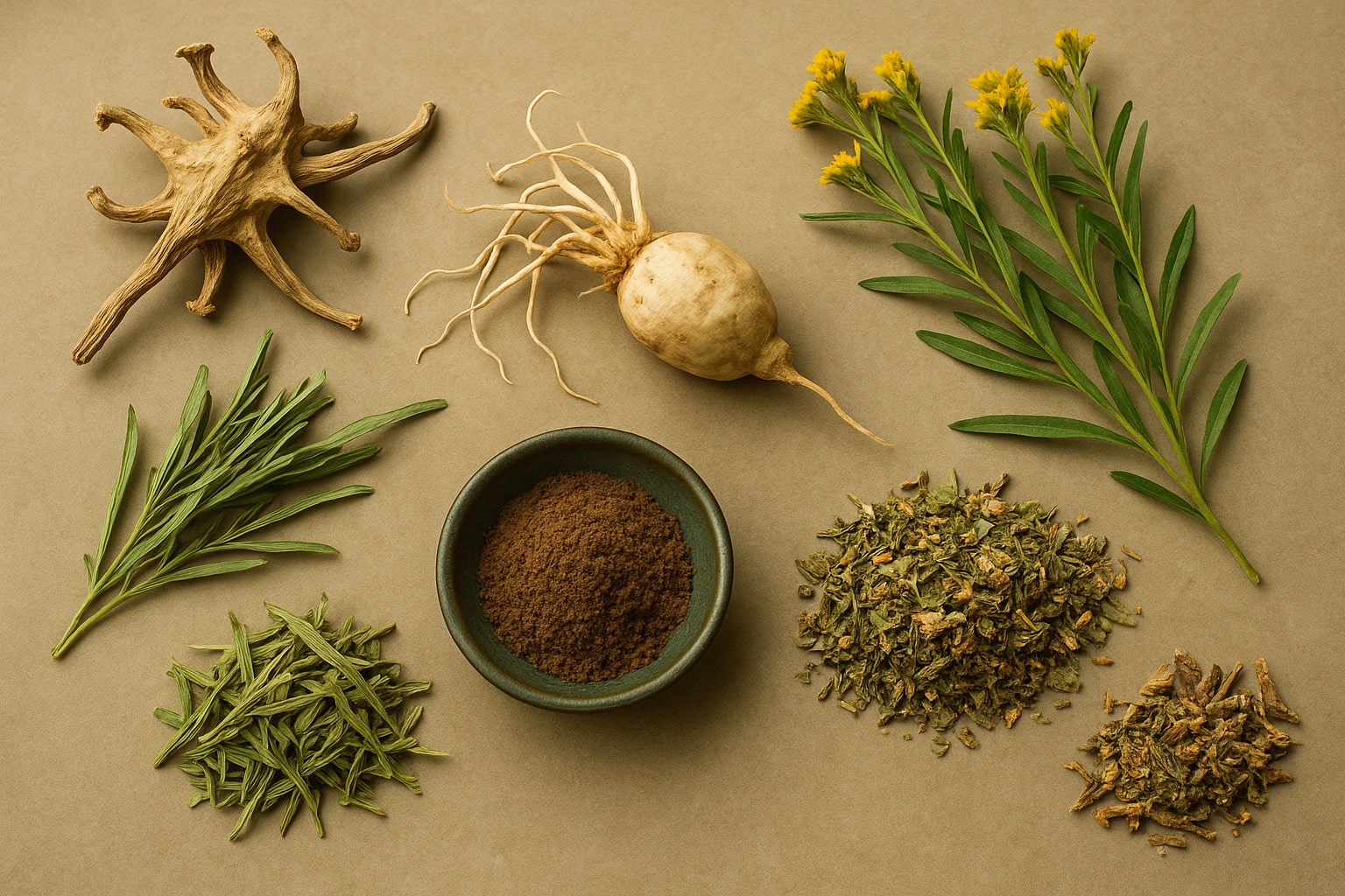 múltiples hierbas que pueden influir en los sueños